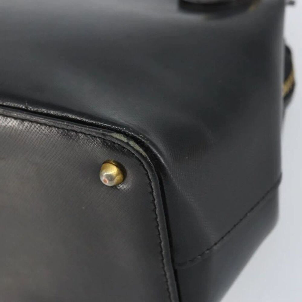 Versace Vintage Leather Black Leather Handbag - Picture 10 of 16